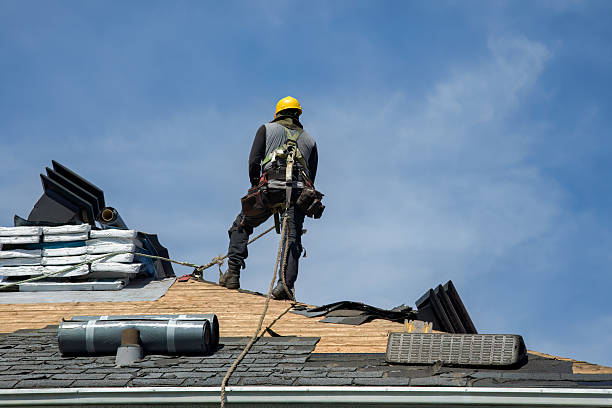 Professional Roof Installation technician working in Hopwood, PA